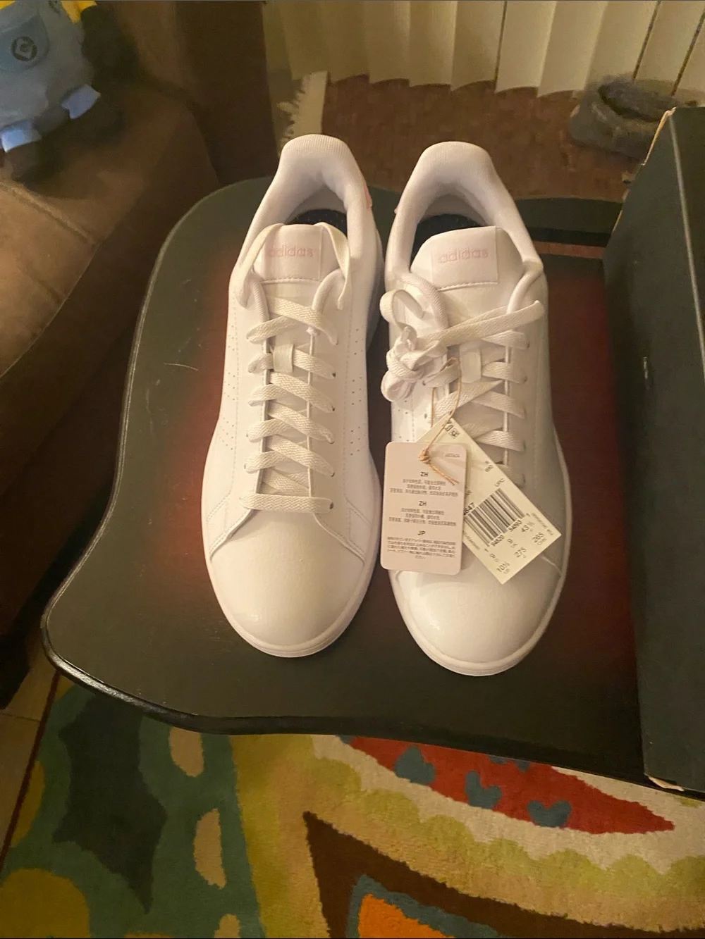 adidas White Low-Top Leather Sneakers